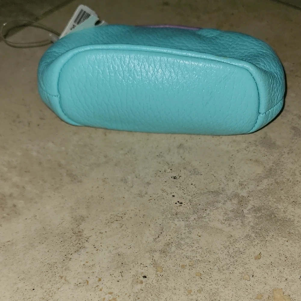 Talbots Leather Blue and Purple Coin Purse
